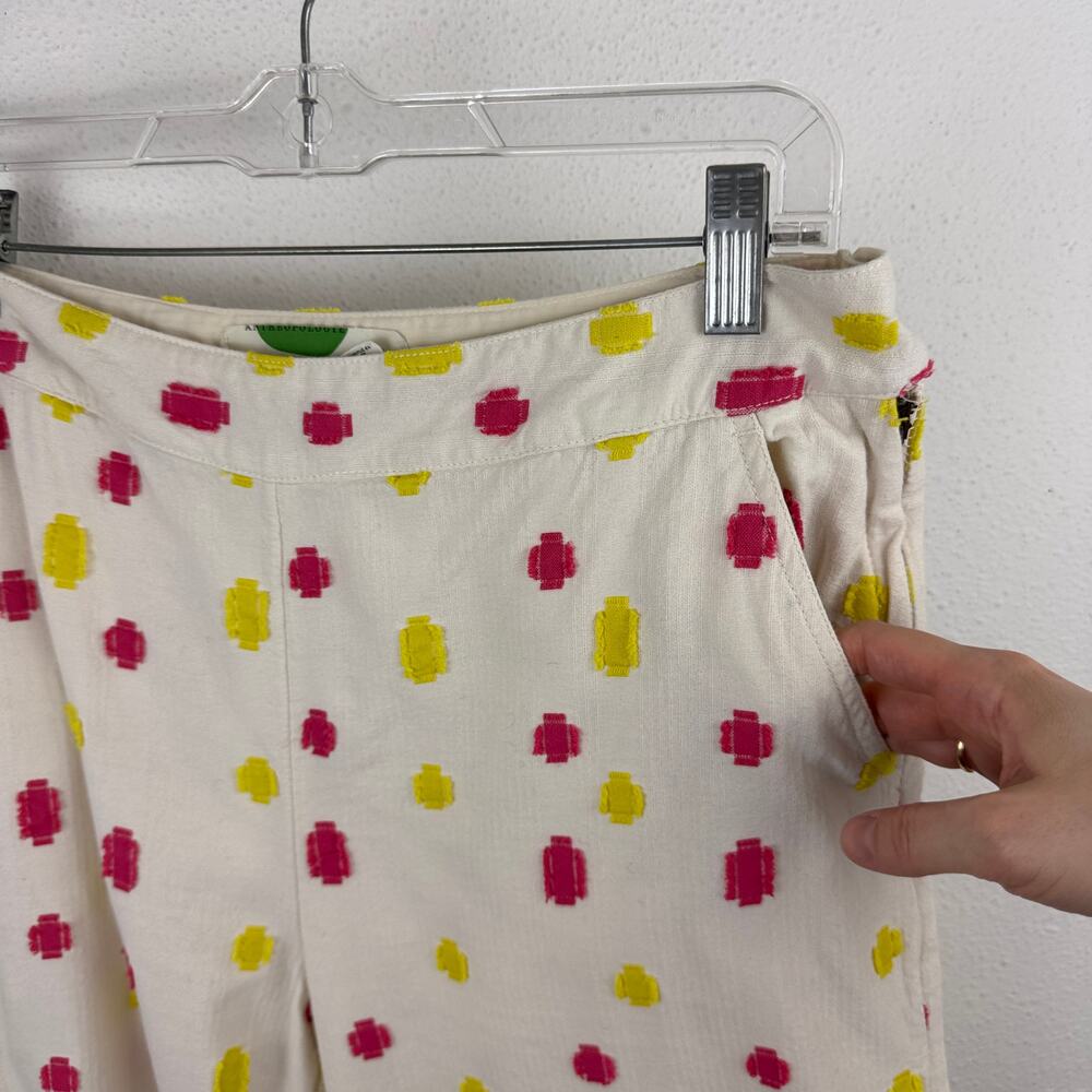 Anthropologie Clip Dot Cropped Wide Leg Trousers - Picture 3 of 6